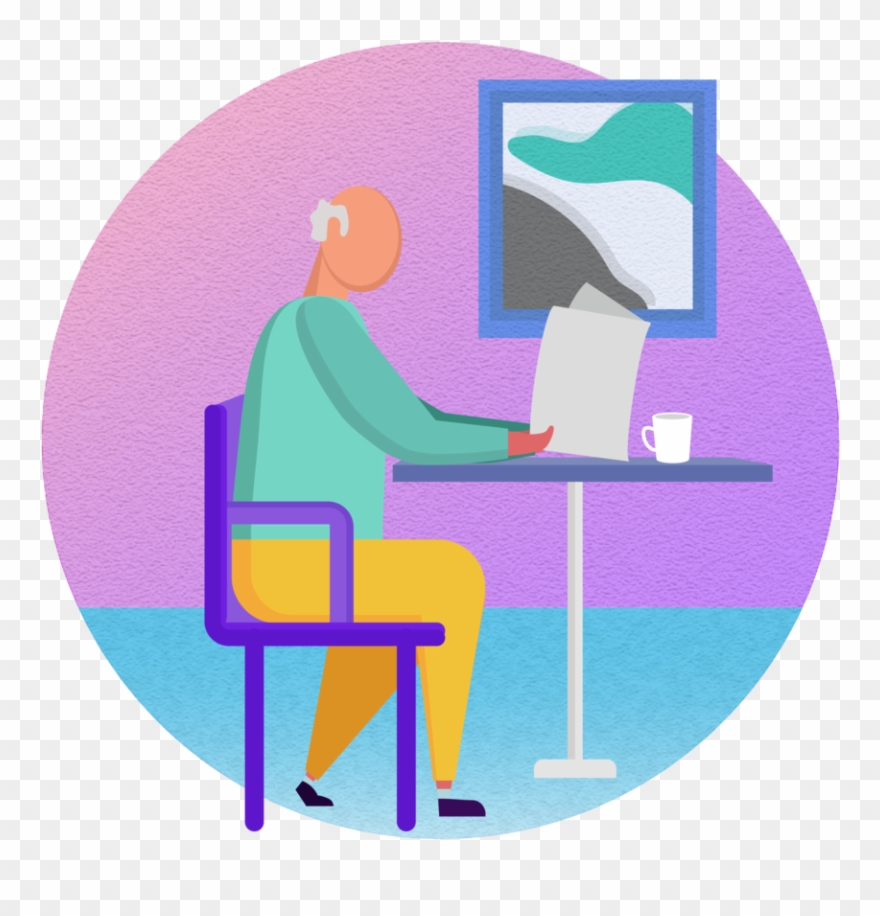 Related For "sick Clipart Man" - Sitting - Png Download