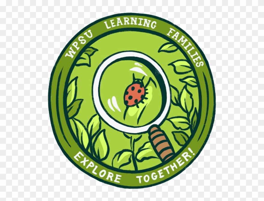 Badge Illustration Of A Lady Bug Enlarged By A Magnifying - Circle Clipart