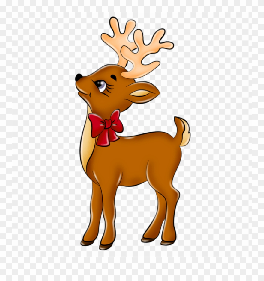 Cute Reindeer Png - Un Renne De Noel Clipart