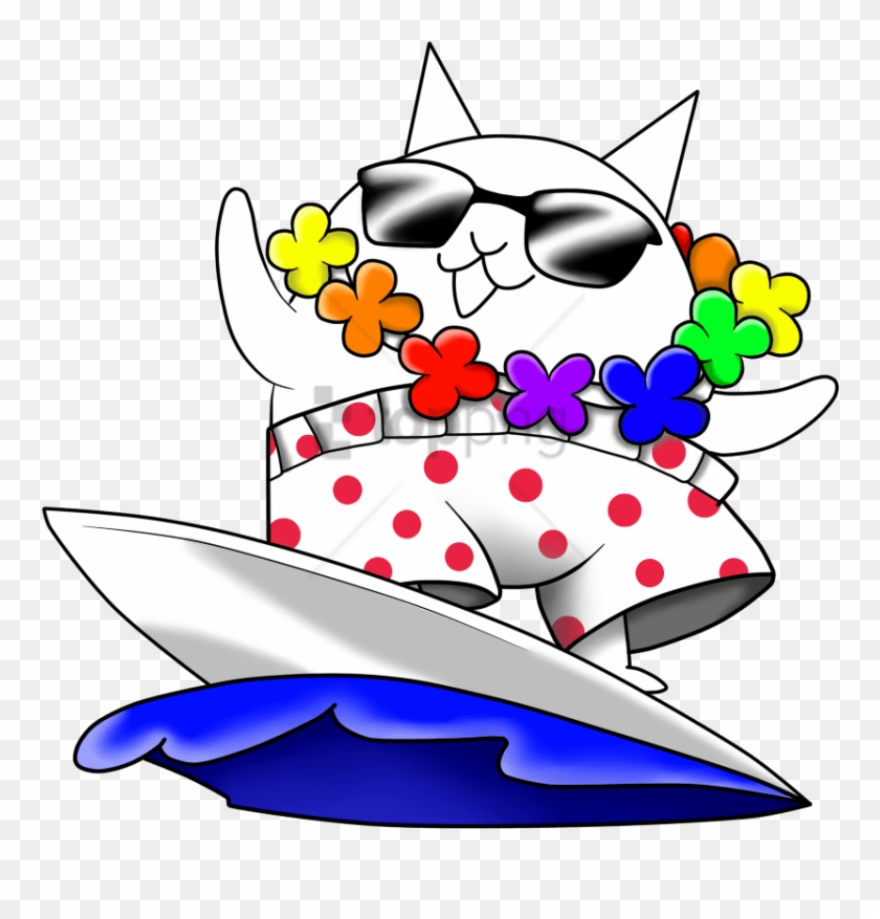 Surfer Cat The - Surfer Cat Battle Cats Clipart
