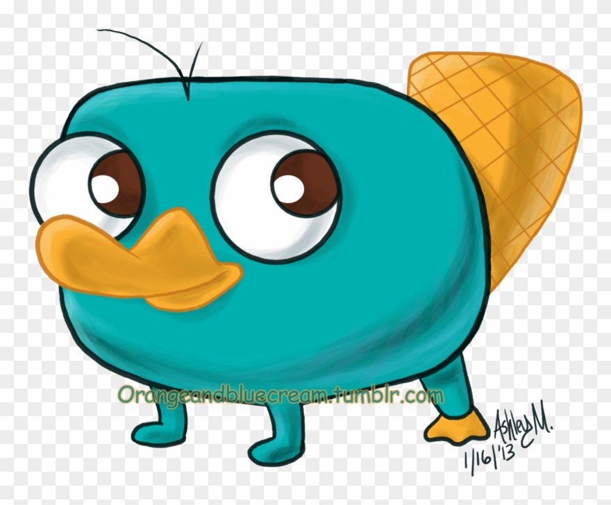 Cute Perry The Platypus, Phineas And Ferb, Disney Fun, - Cute Baby Platypus Cartoon Clipart