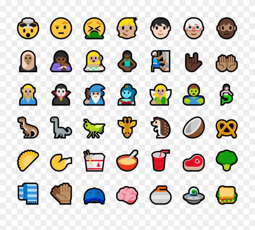 New Emoji Included In This Build - Nouveaux Emojis Ios 11 Clipart