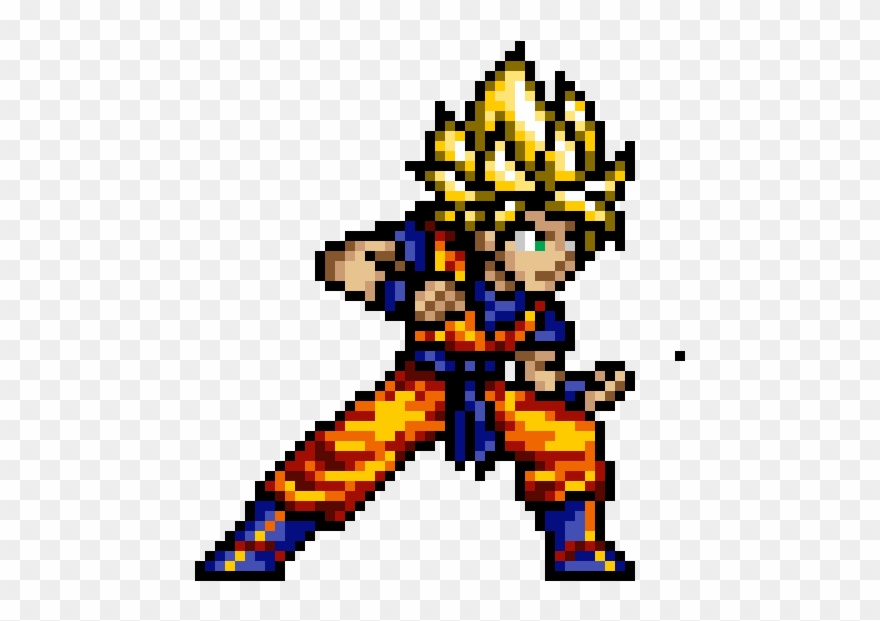 Super Saiyan Goku Png - Dragon Ball Pixel Art Clipart