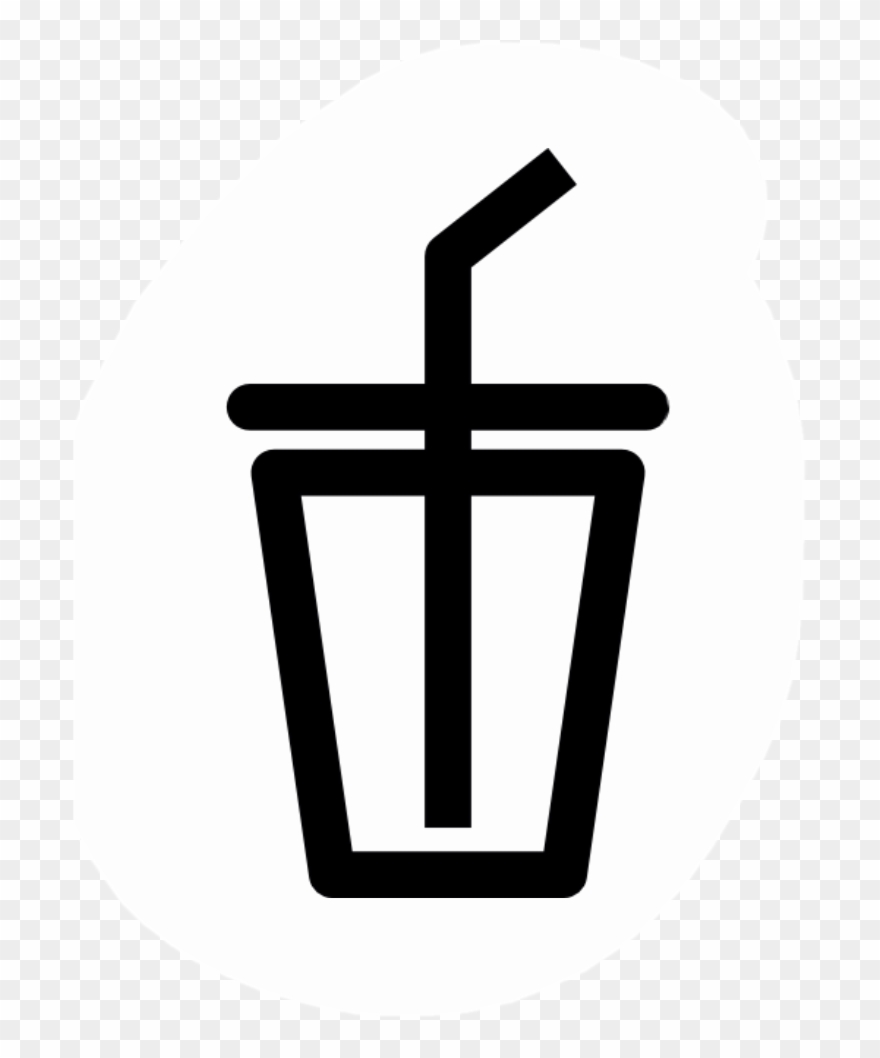 #food #drink #water #boba #freetoedit - Drink Icon Black And White Clipart