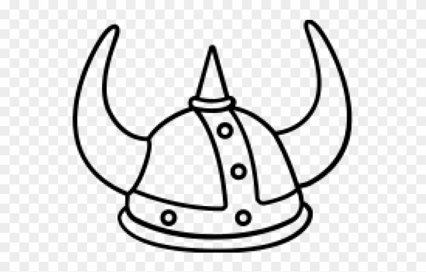 Drawn Viking Viking Helmet - Barbarian Helmet Drawing Clipart