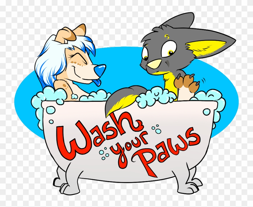Wash Your Paws - Cartoon Clipart