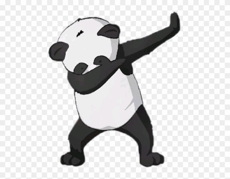 Pro Sticker - Panda Dabbing Transparent Background Clipart