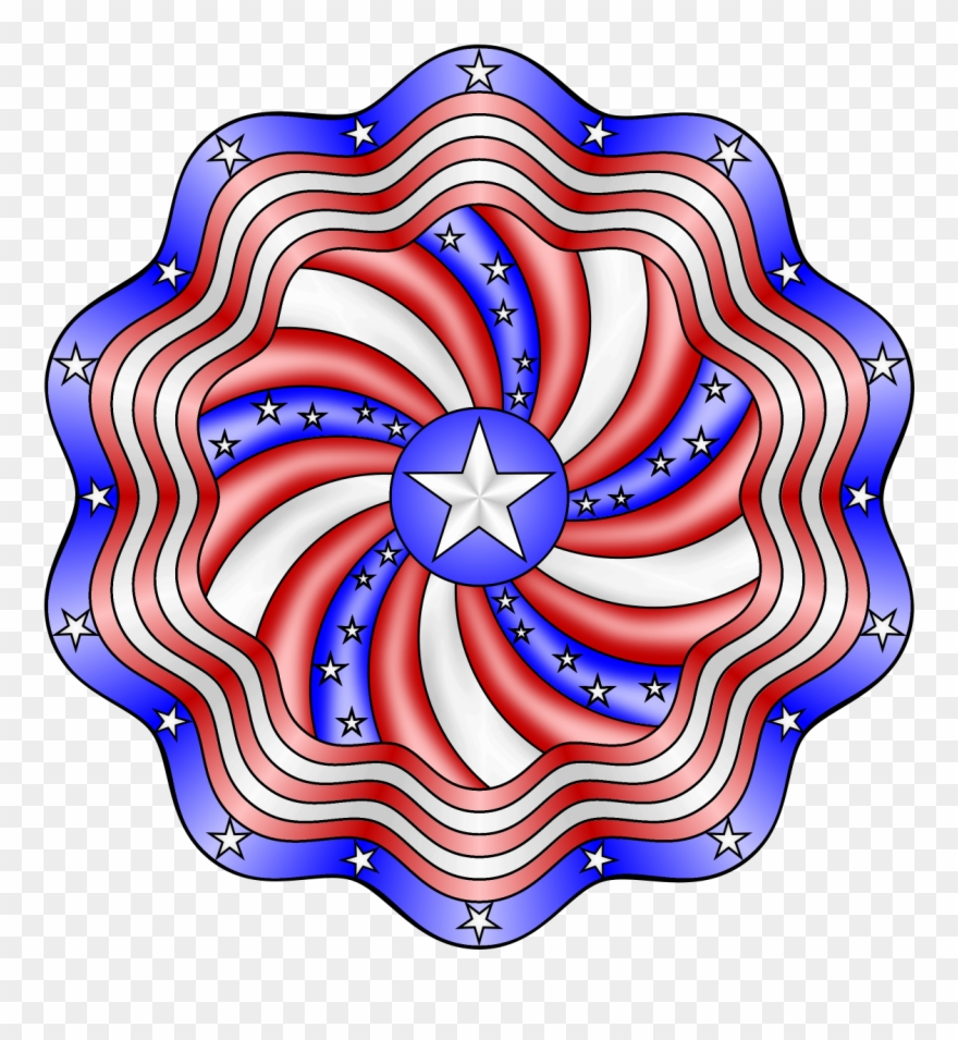 Patriotic Stars Clip Art C - Coloring Book - Png Download