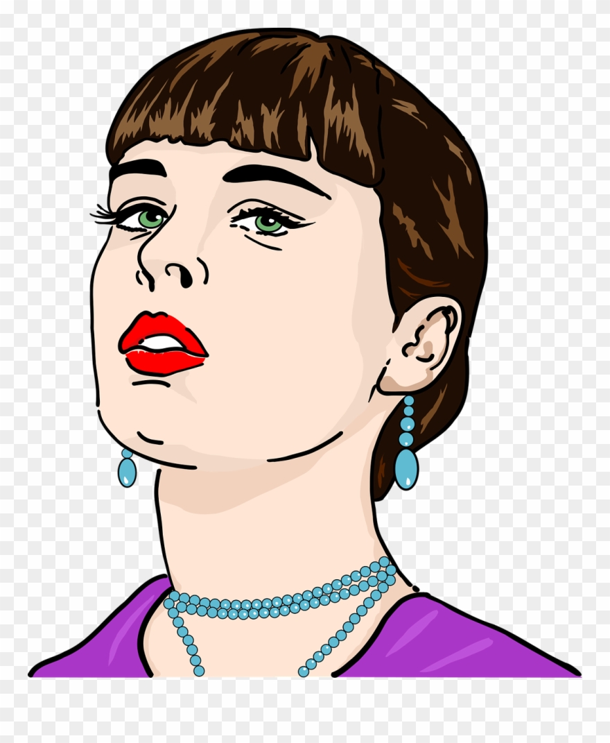 Girl Face Vector Png Clipart