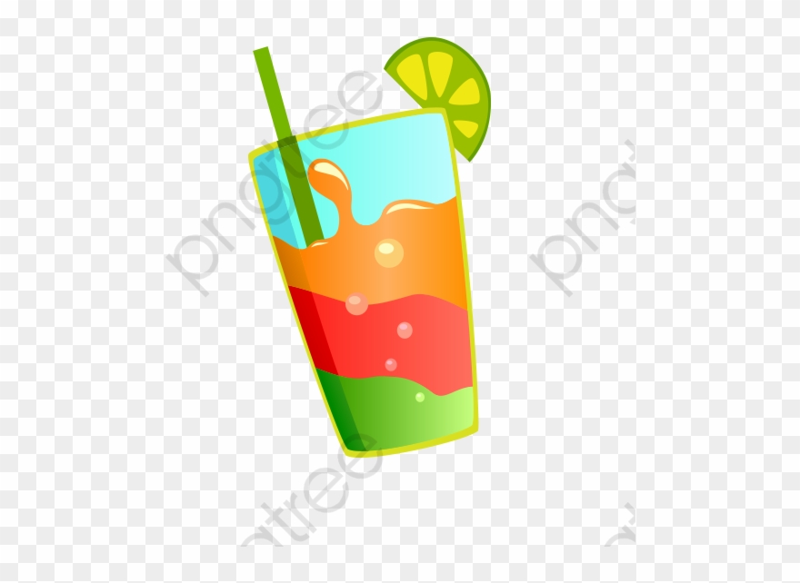 Juice Clipart Cute - Cold Drinks Glass Vector - Png Download