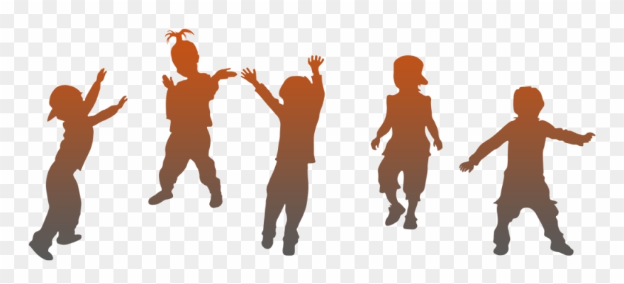 Parent And Child Png - Children Dancing Silhouette Clipart