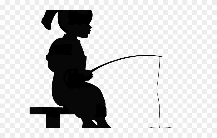Fishing Clipart Fishing Derby - Girl Fishing Silhouette Png Transparent Png
