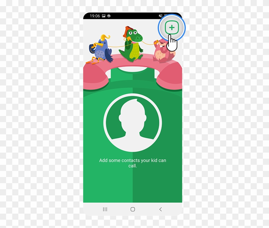Add Contacts To Let Children Make Voice Calls - Cartoon Clipart