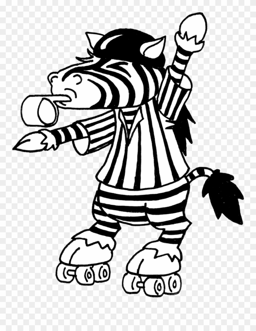 Roller Derby Zebra Clipart