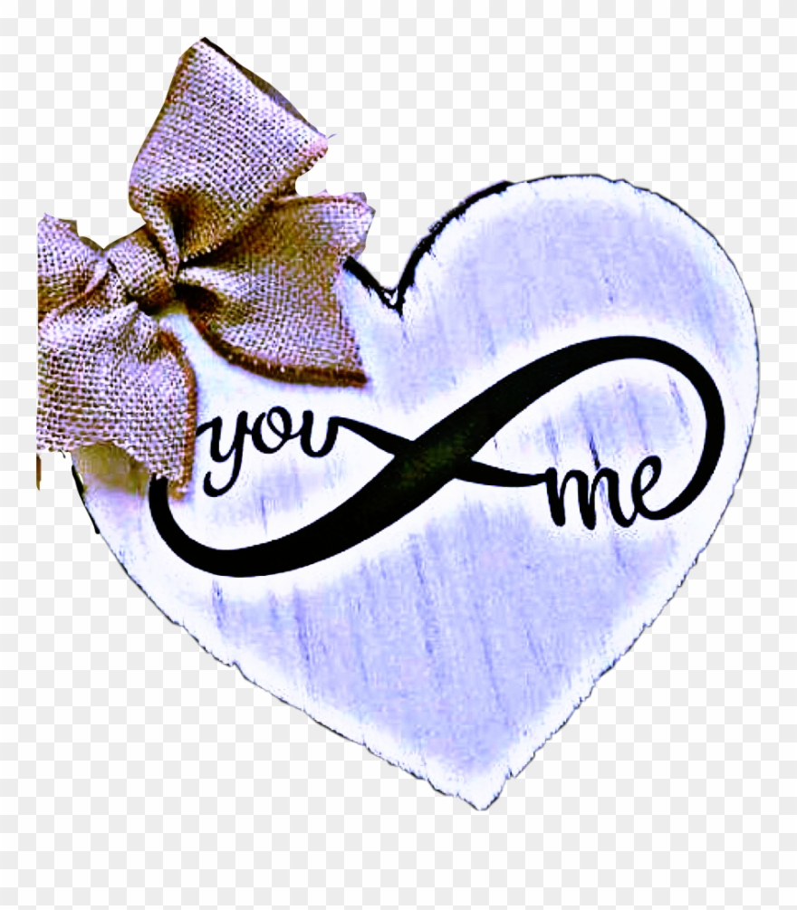 #youandme #heart #decor #wedding #burlap #wood #infinity - Heart Clipart