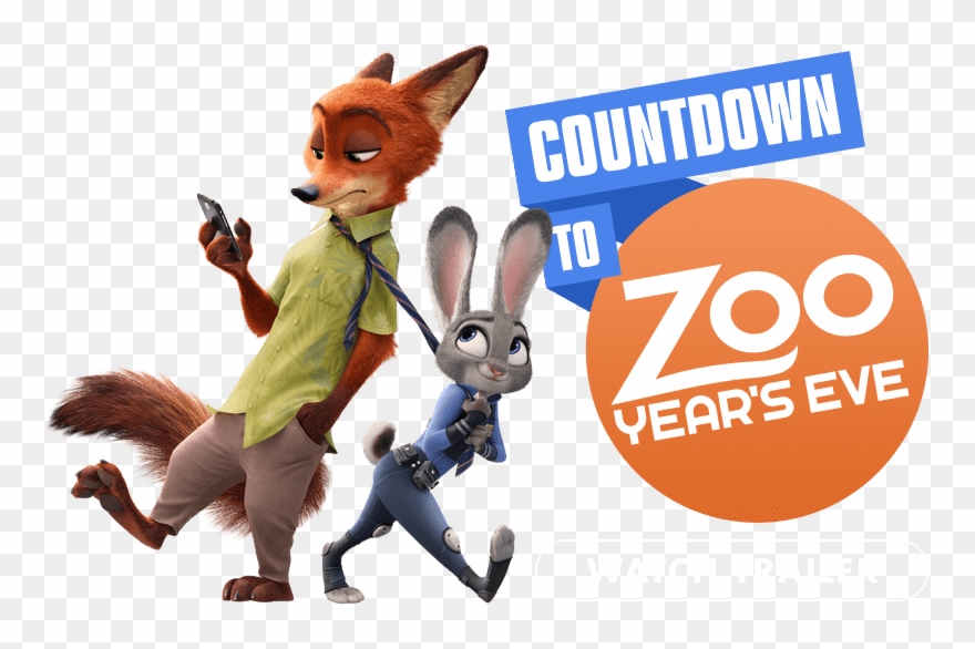 Image Countdown To Zoo Year S Eve - Zootropolis Bunny And Fox Clipart