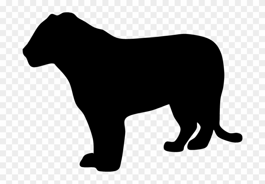 Black Rooster Clipart - Silhouette Of A Tiger No Background - Png Download