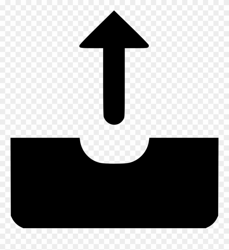 Arrow Up Png - White Inbox Icon Png Clipart