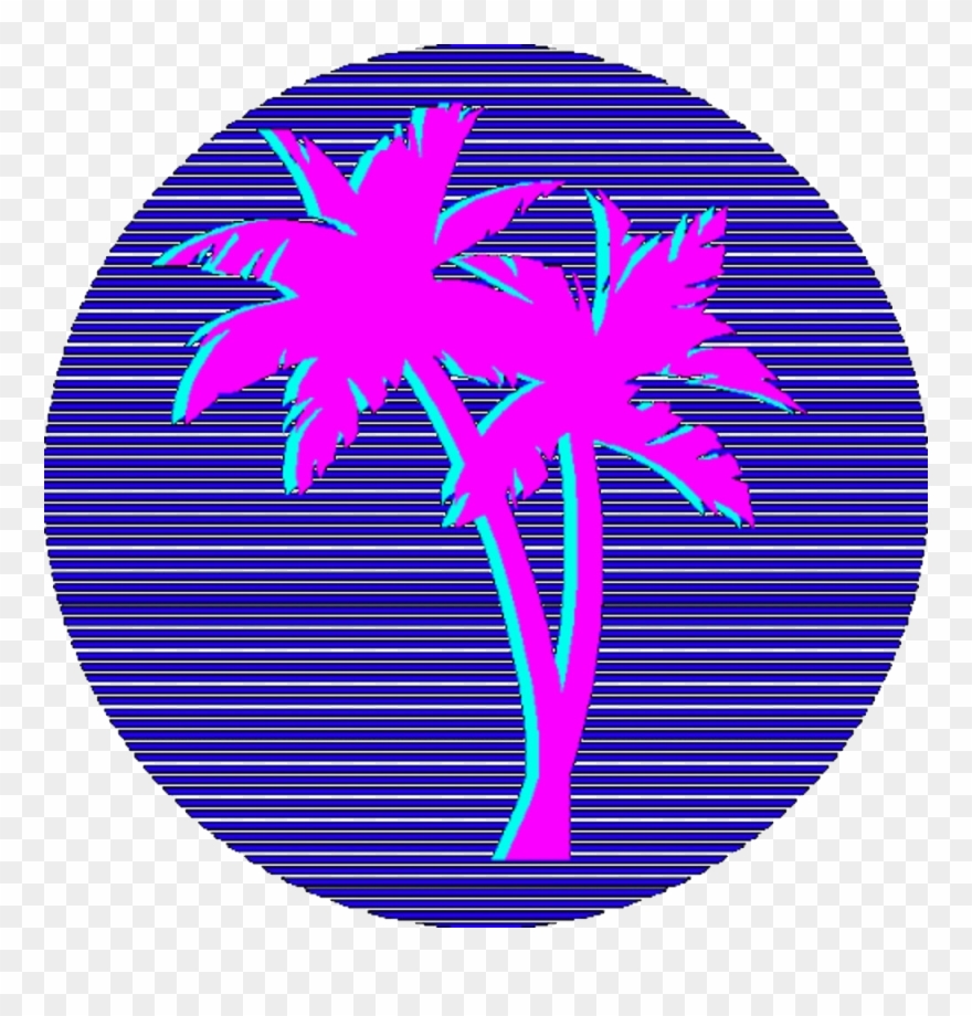 ##vaporware #vaporwave #aesthetic #palmeras - Vaporwave Palm Tree Png Clipart