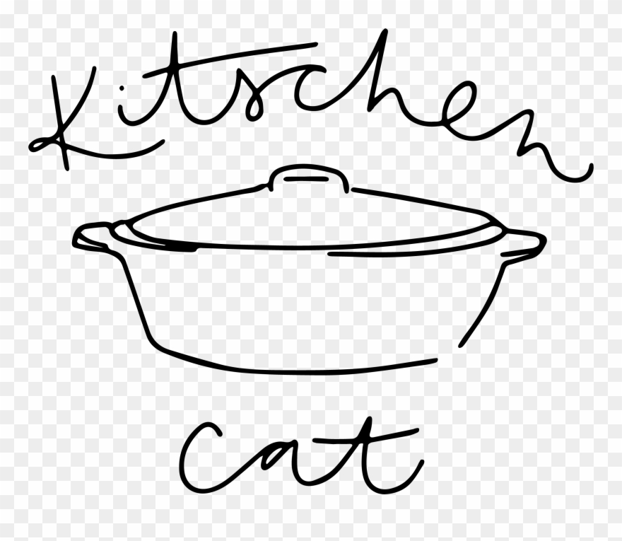 Kitschen Cat - Line Art Clipart