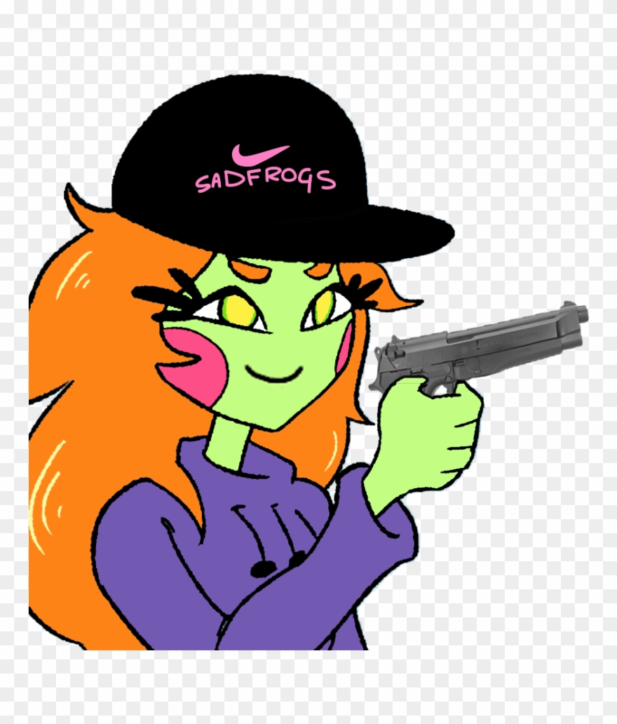 Drawn Gun Pixel Art - Pepe And Pipi The Frog Clipart