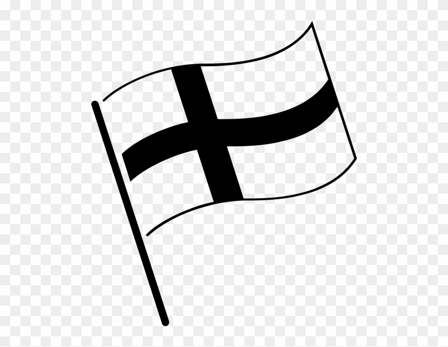 Finland Flag Black And White Clipart