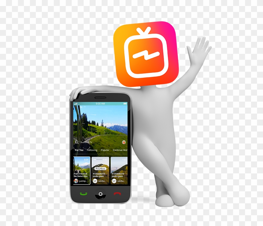 Hd Ig Tv 3d Man With Smartphone Clipart Full Size Clipart 4948869 Pinclipart