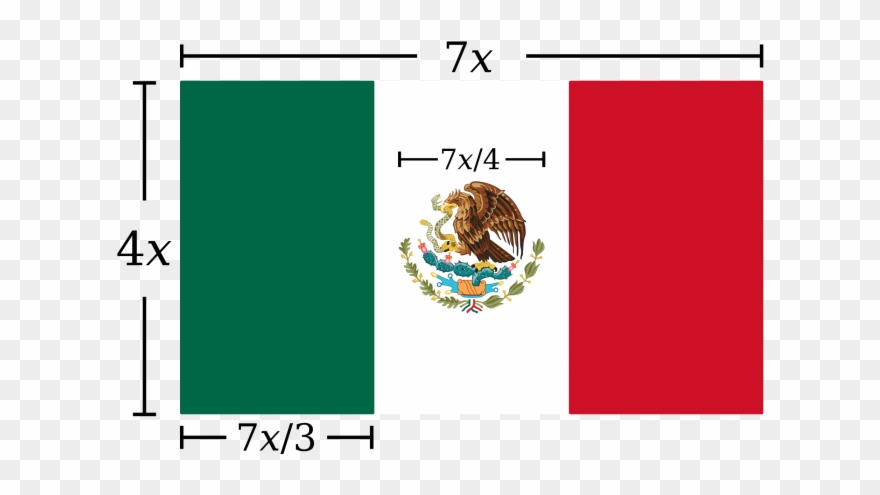 Bandeira Mexico Png - Mexico Flag Size Clipart