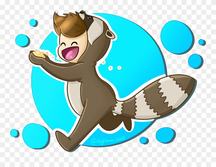 “hey @crankgameplays, Heard You Like Raccoons Stealing - Cartoon Clipart
