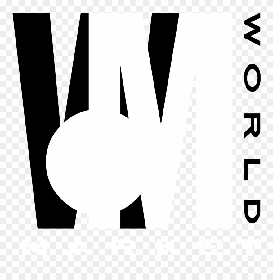World Market Logo Black And White Clipart