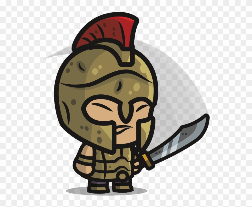 9 Gladiator - Cartoon Clipart