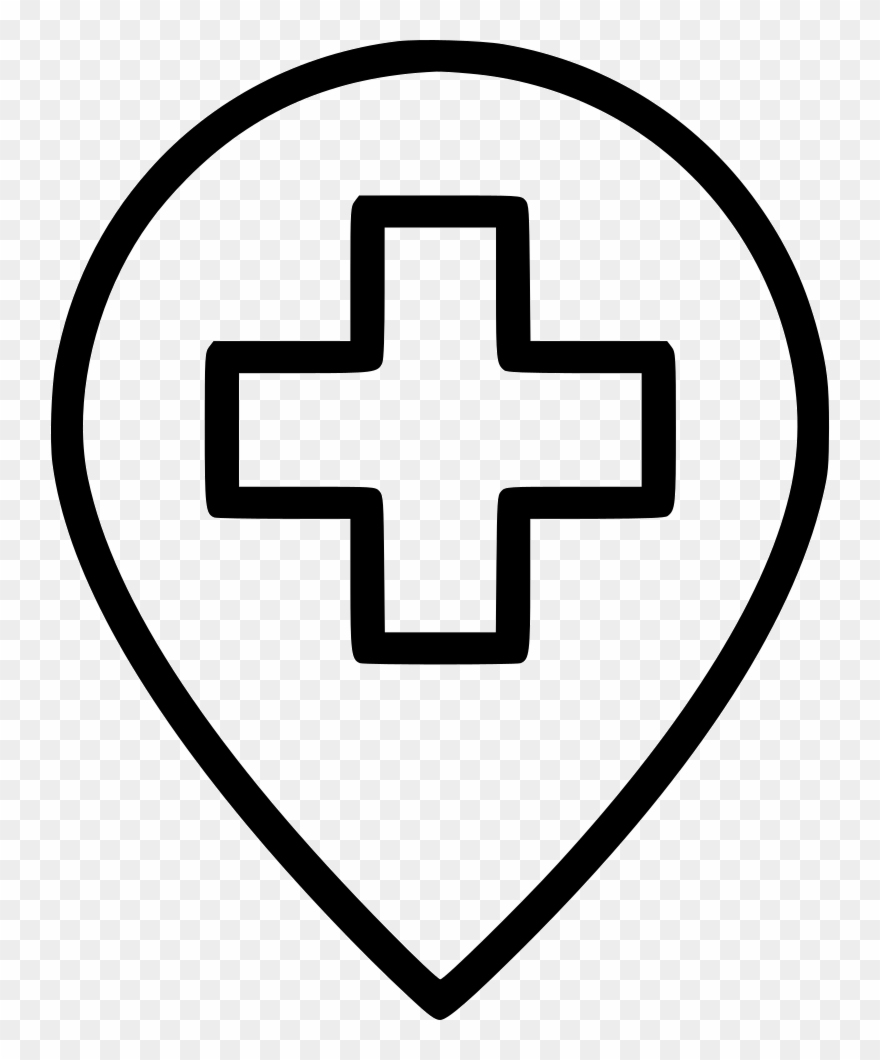 Hospital Map Marker Pin Doctor Comments - Clip Art Hospital Symbol - Png Download