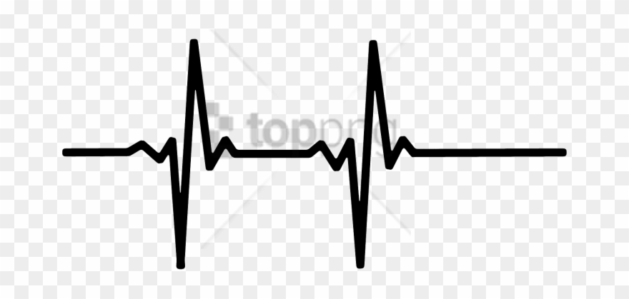 Black And White Heartbeat Monitor Clipart