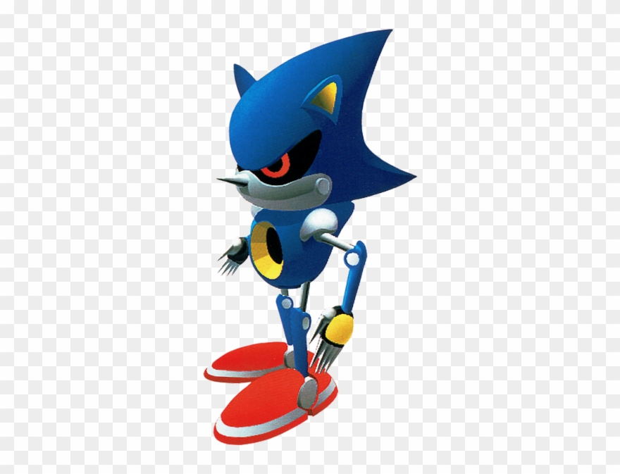 Artwork Of Metal Sonic From The Manual Of 'sonic Cd' - Metal Sonic Hyperdrive Metal Sonic Clipart