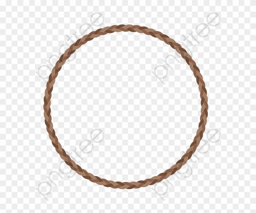 Brown Border Three Braided - Circle Clipart