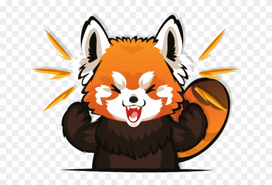 Redpandaz - Angry Red Panda Cartoon Clipart