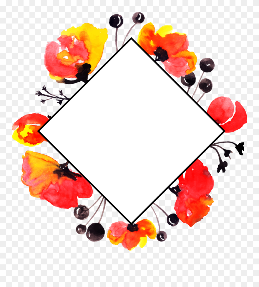 Free Png Floral Frame - Cut Flowers Clipart