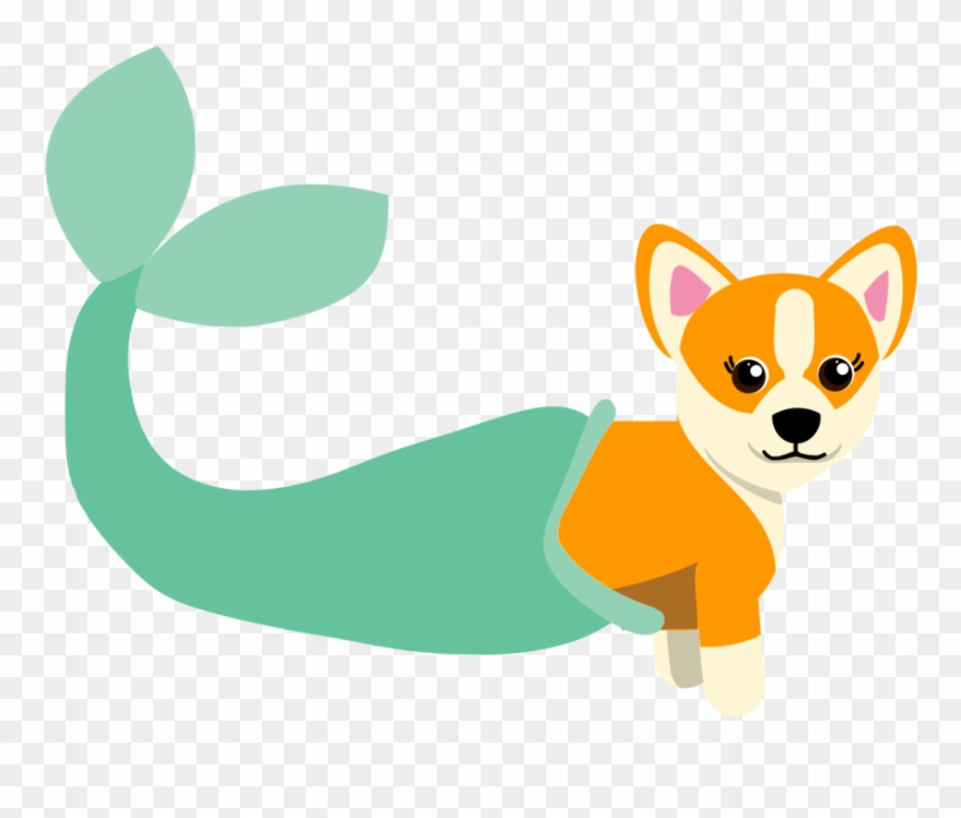 'we Were Mermaid For Each Other' Mer-corgi Sticker - Chihuahua Clipart