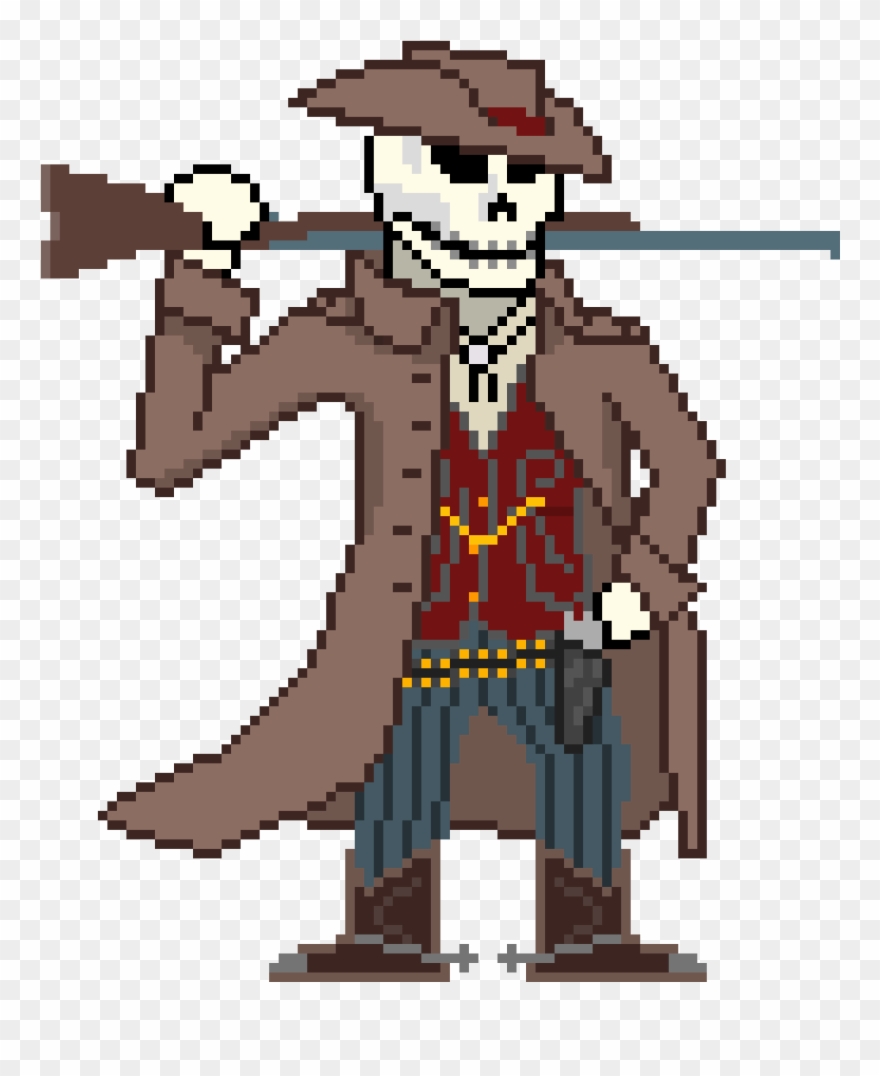 Skeletal Cowboy - Rolling Stones Punto Croce Clipart
