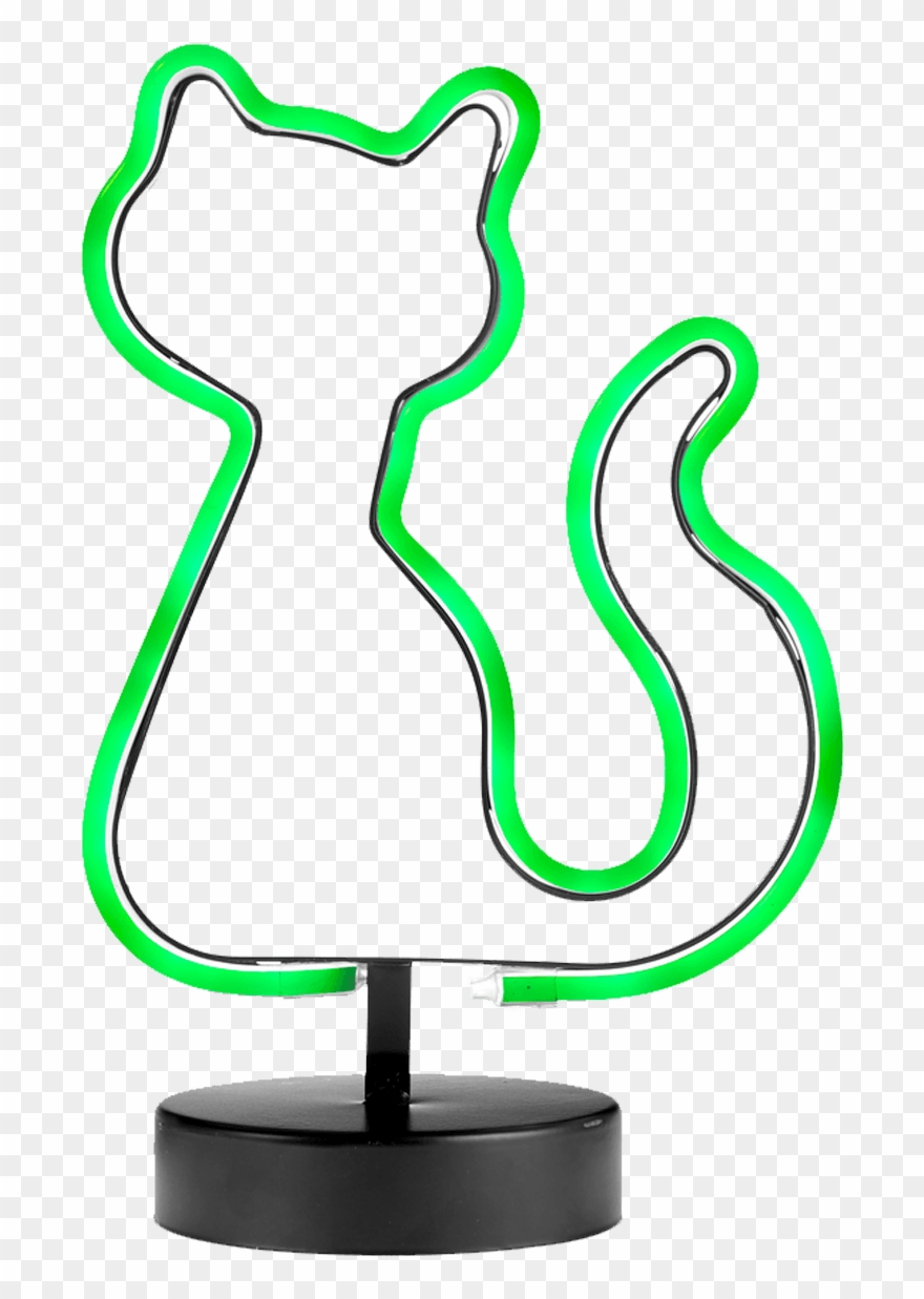 Neon Sign Cat Clipart
