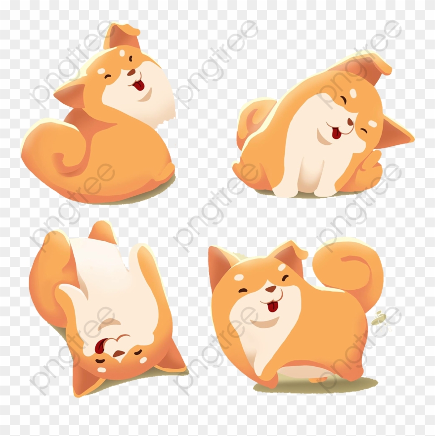 Cute Fat Dog Creative Transparent Background - Cartoon Clipart