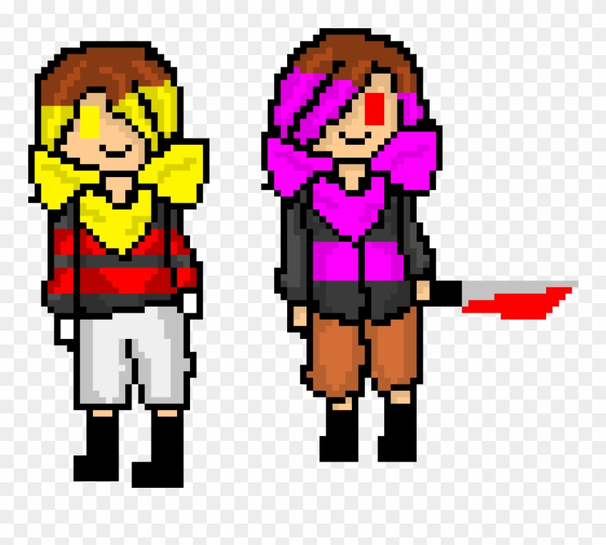 Akito And Kiyoko Roles - Pixel Art Clipart