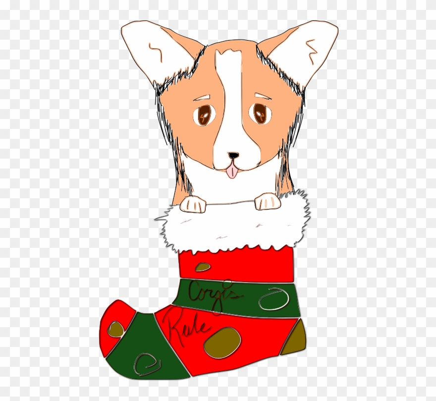 Cute Corgi Christmas Messages Sticker-4 - Cat Yawns Clipart