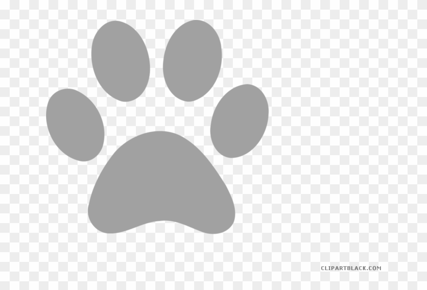 Paw Print Clipartblack Com Animal Free Black - Bear Paw Print Clipart - Png Download