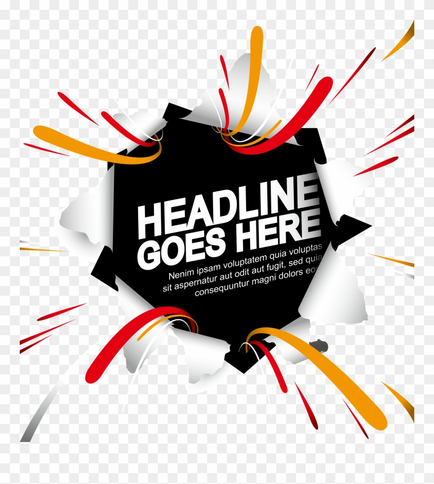 Torn Effect Paper Euclidean Tears Vector - Click Here Button Clipart