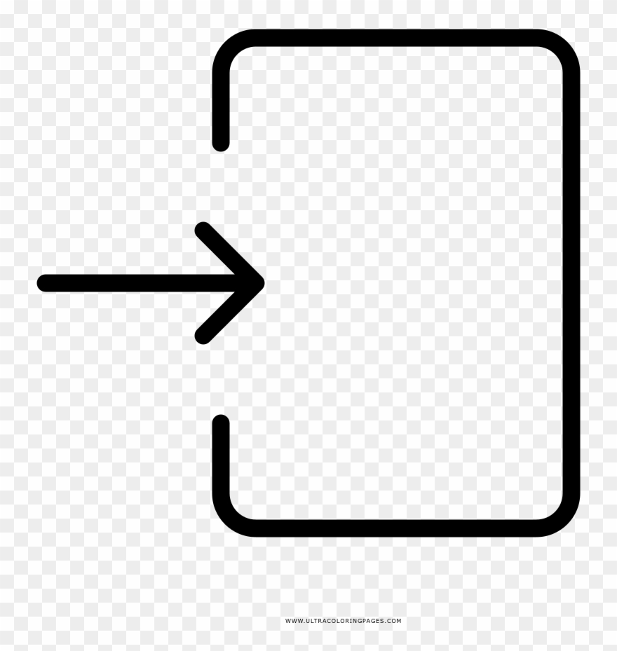 Exit Coloring Page Clipart