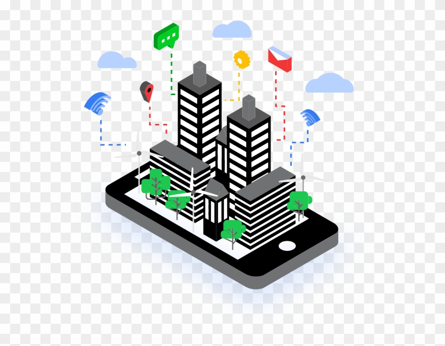 Modern City Isometric Clipart