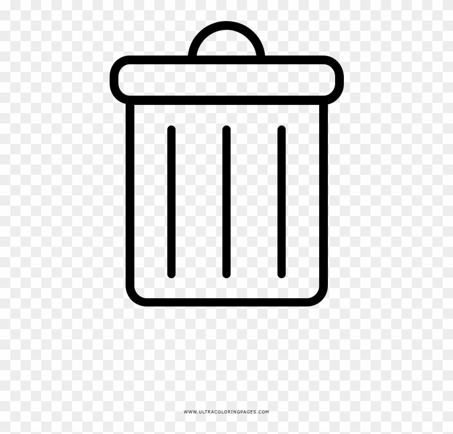 Trash Can Coloring Page Clipart