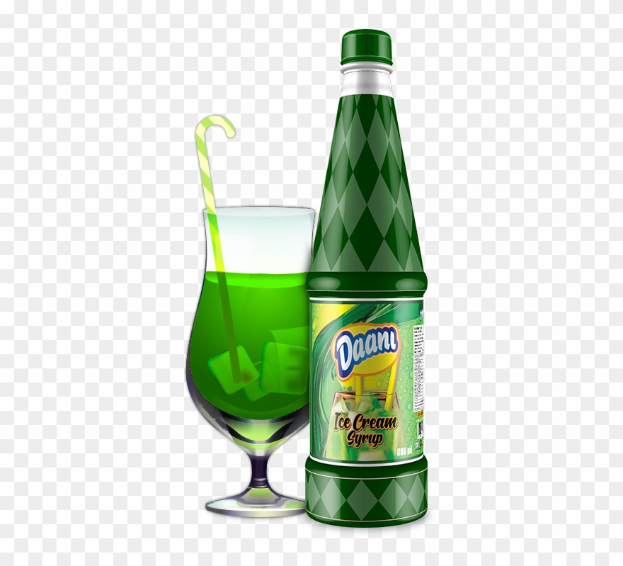 Daani Ice Cream Syrup - Glass Bottle Clipart