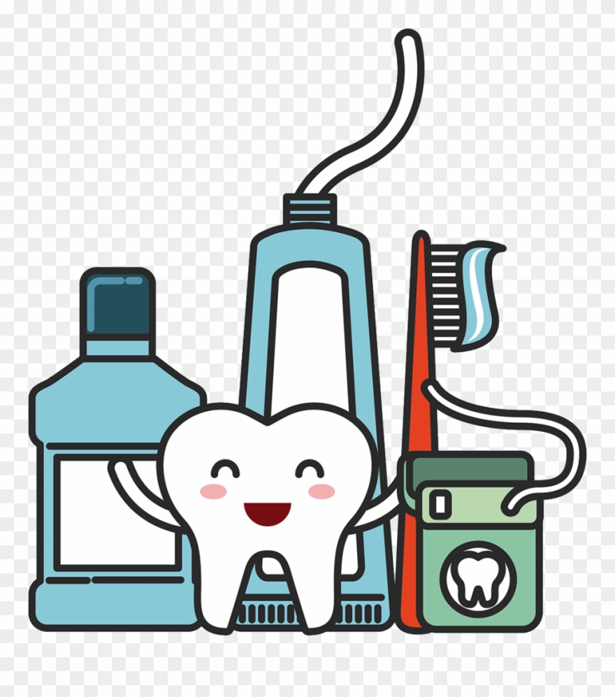 Choose The Best Dental Care Products For Your Dental - Kit De Higiene Bucal Animado Clipart